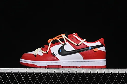 All categories Nk SB Dunk Series Nk SB Dunk Low High-end customized low-top sneakers Nike SB Dunk Low white black red strap low-top casual sneakers DD1391-602